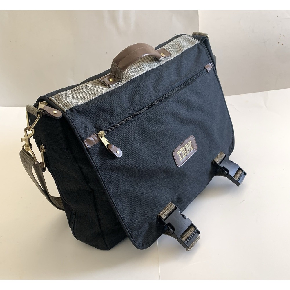 Vintage IBM Employee Laptop PC Bag 18" Canvas Shoulder Messenger BAG Never Used